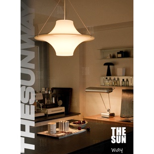 北欧Lokki海鸥中古餐厅吊灯法式 复古书房创意客厅卧室吧台飞碟灯