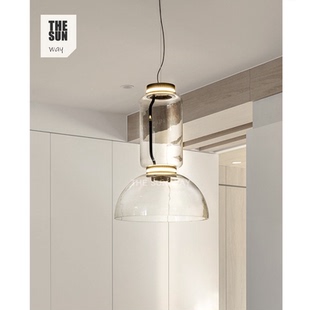 意大利Noctambule现代简约玻璃灯样板房客厅餐厅挑空LED吊灯