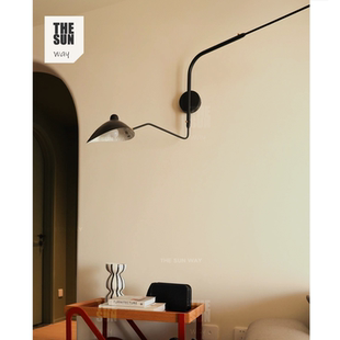 法国Serge Mouille壁灯中古风包豪斯简约现代客厅床头卧室设计师