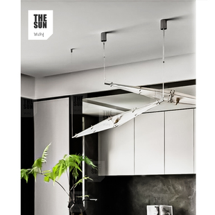 玻璃吊灯loft设计师款 楼梯间餐厅岛台吧台小众设计感