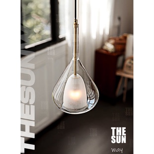 意大利LILA水滴玻璃床头吊灯意式 艺术别墅卧室楼梯间书房 创意个性