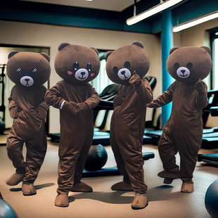 网红熊卡通人偶服装 大熊猫玩偶服发传单衣服活动演出道具COS头套