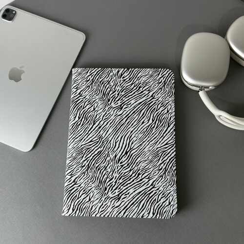适配于iPadAir1/Air29.7英寸普以亚无搭扣Mini7软壳防摔保护套iPadAir6/7/811寸书本iPad11iPadPro9.7斑马纹