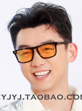 欧美方框变色墨镜女复古偏光太阳镜男士潮开车日夜视两用黄色眼镜