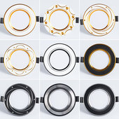 筒灯嵌入式 家用客厅孔灯7.5射灯led天花灯5W三色变光吊顶洞灯简灯