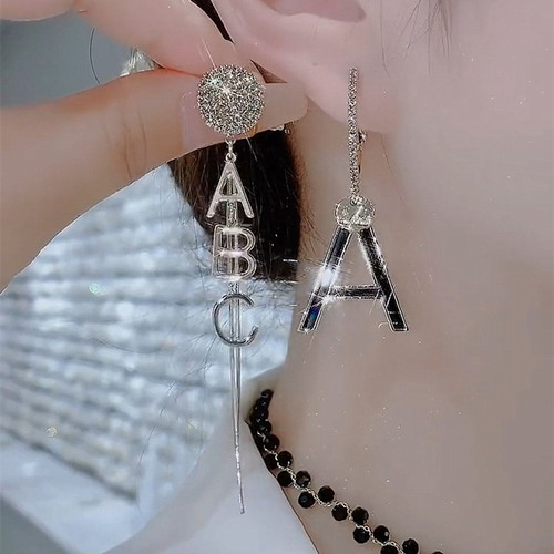 小众不对称银针耳坠拍下立减5元