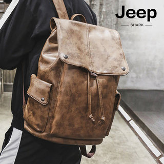 Jeep吉普男士双肩包大容量潮流ins电脑背包旅行简约抽绳时尚书包