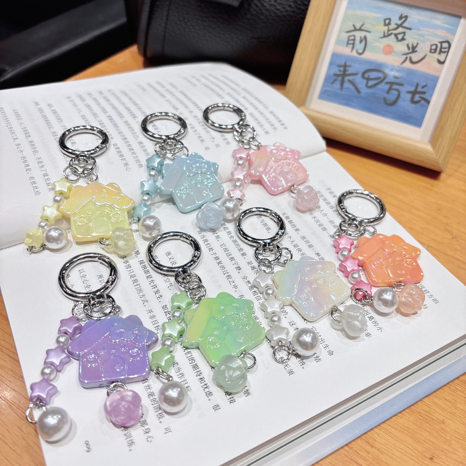 植绒萌粒龅牙魔法步步可爱DIY公仔钥匙扣 跨境可爱手机挂件
