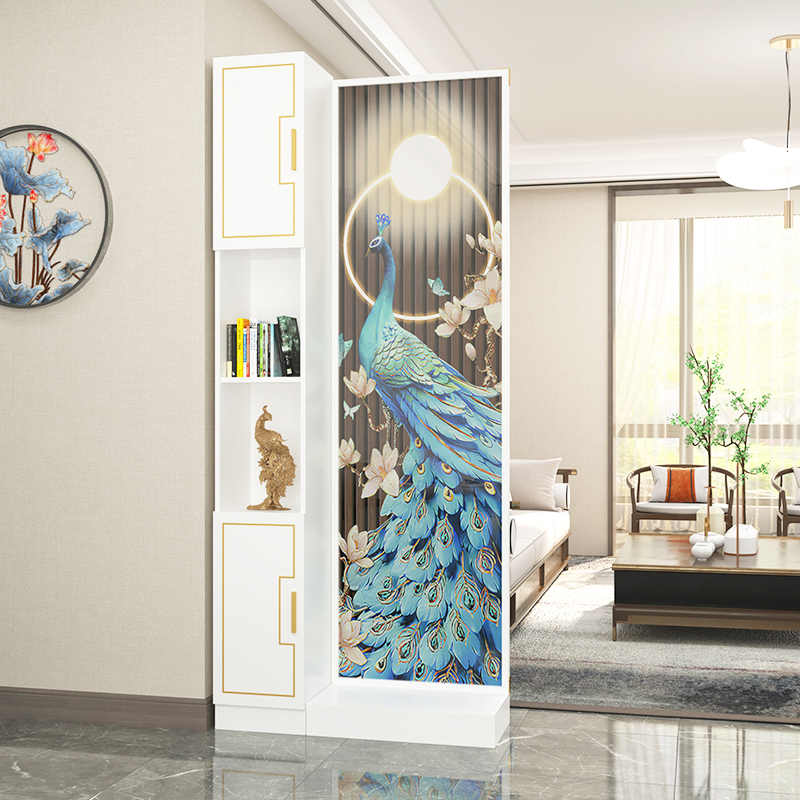 屏风隔断柜实木入户安装