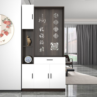 入户进门装 双面屏风隔断柜实木新中式 饰玄关柜门厅简约现代置物架