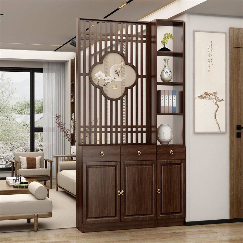 2026新款屏风隔断柜置物架入户客厅正对进大门新中式实木玄关柜