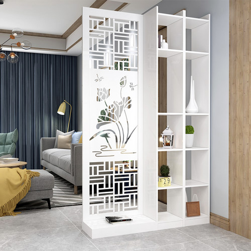 进门简约现代雕花镂空墙屏风隔断