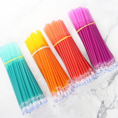 工厂直销8色中性笔可擦替芯0.5mm彩色可擦笔笔芯文具套装厂家批发