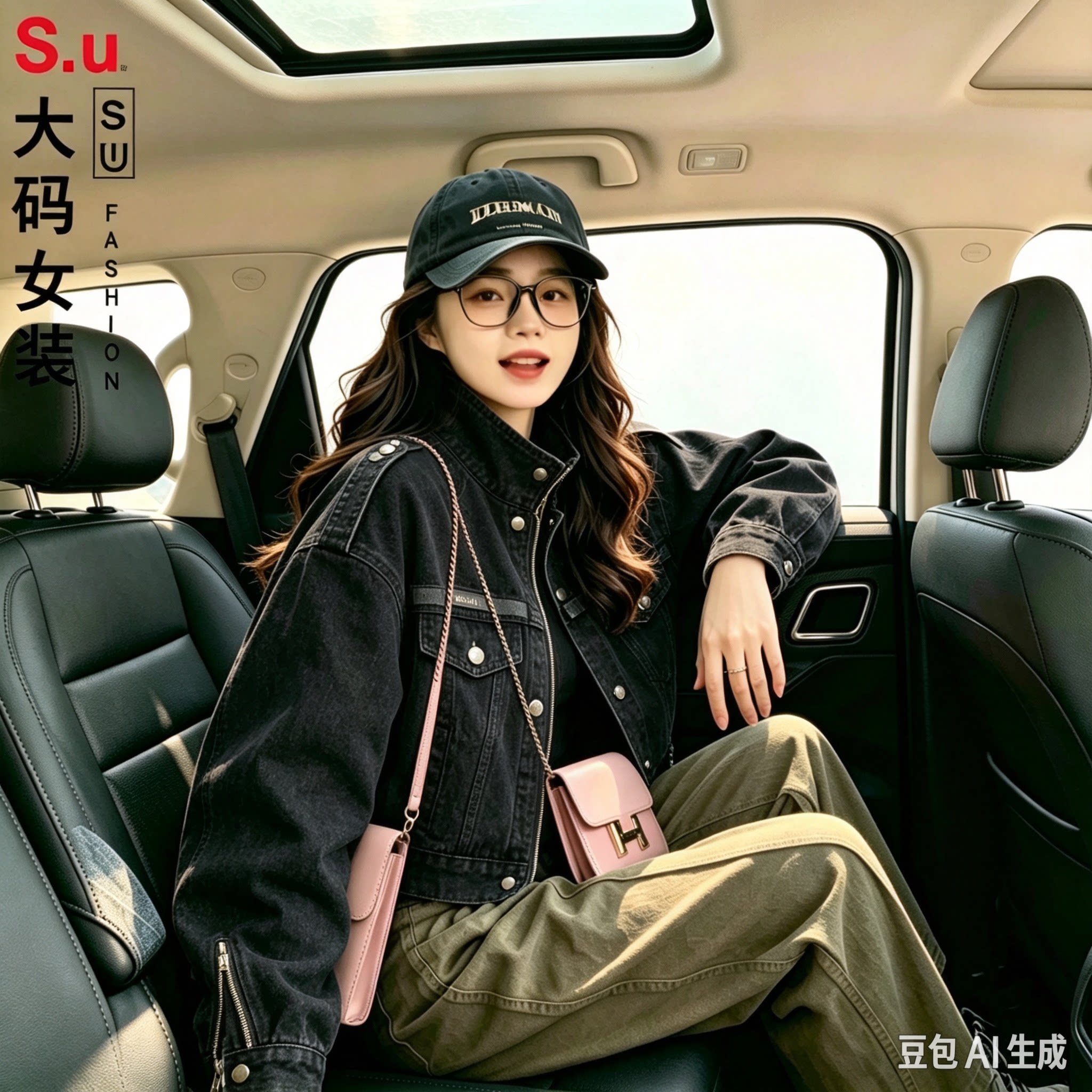 大码美式复古字母印花棒球服外套女春秋新款宽松休闲运动风上衣
