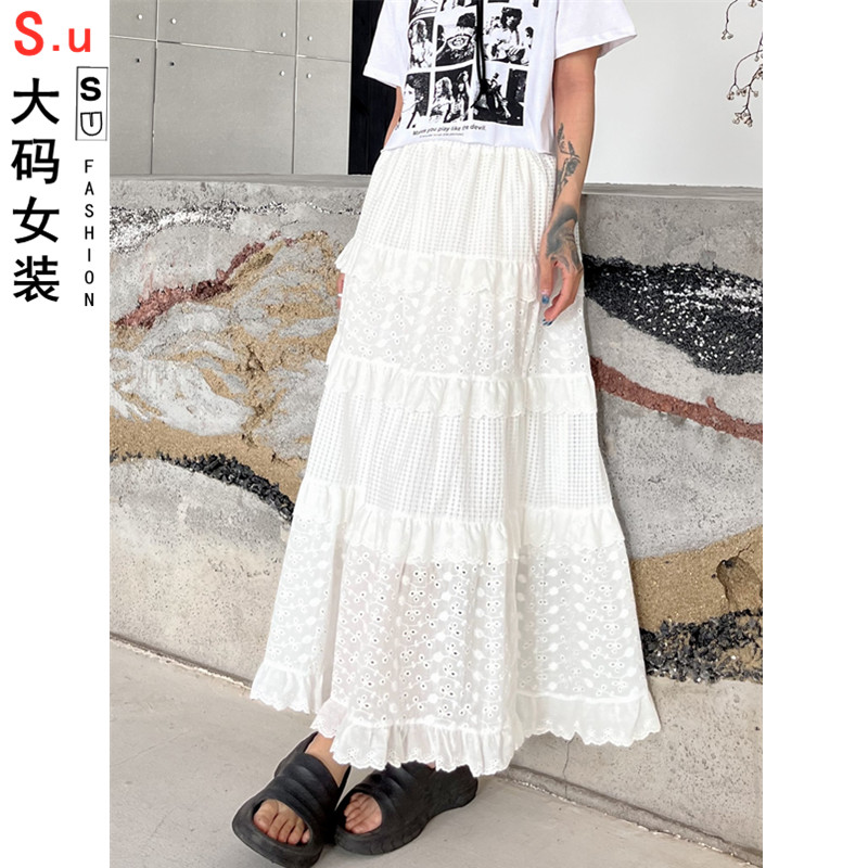 大码2026小个子梨形身材裙子春季女半身裙高级感半裙白色蛋糕裙