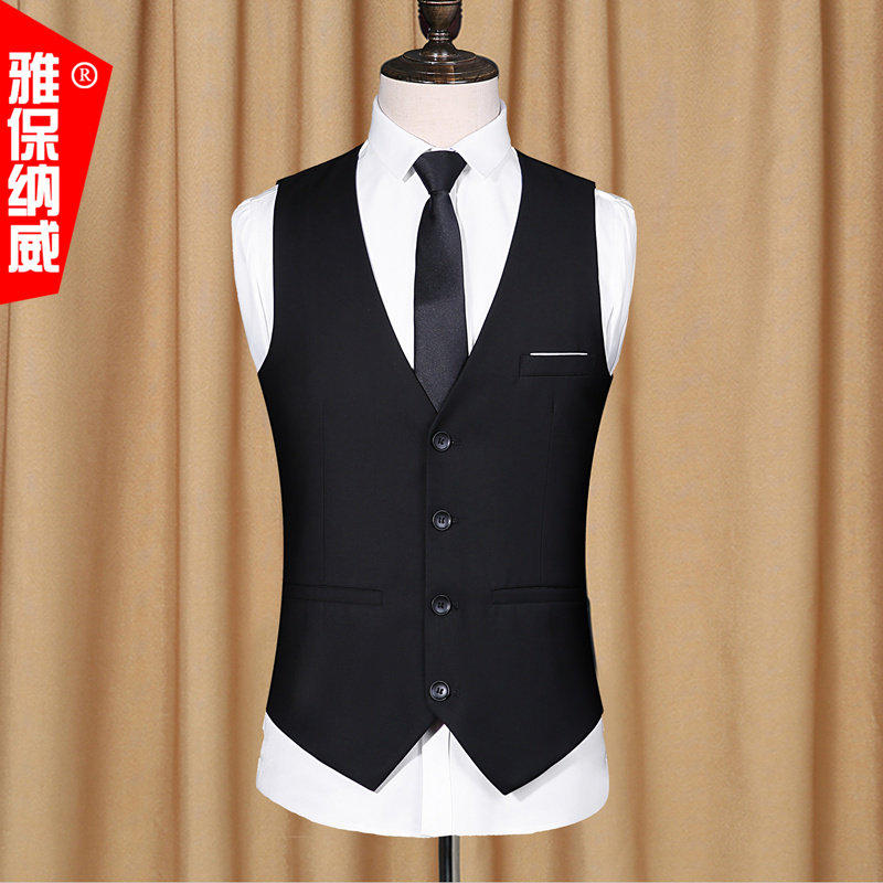伴郎礼服兄弟装西装马甲男士款春秋背心坎肩休闲商务西服马夹修身