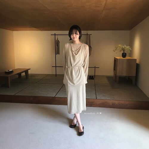 韩国正品  moia 1031107  船领针织衫/无袖上衣/半身裙