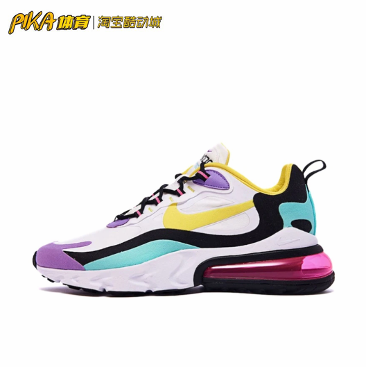 耐克 Nike Air Max 270 React白黄粉女子休闲跑步鞋AT6174-101SD-封面