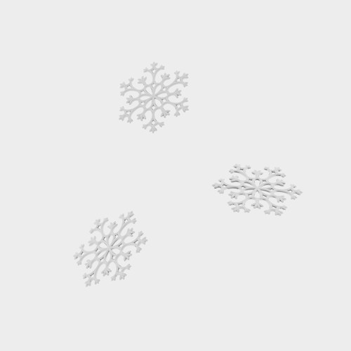 雪花3D模型设计素材 冬天场景展示素材 3D打印 犀牛rhino模型