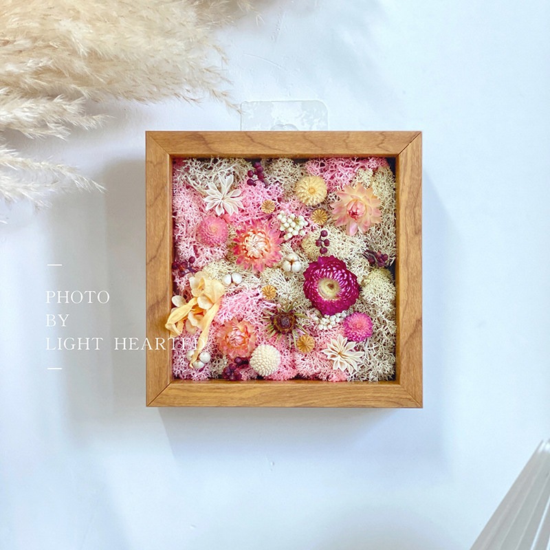 永生花干花植物标本相框壁挂贴画