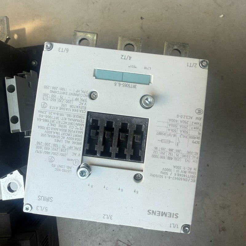 西门子接触器 3RT5065 全新装柜没使用拆机下来 触点新