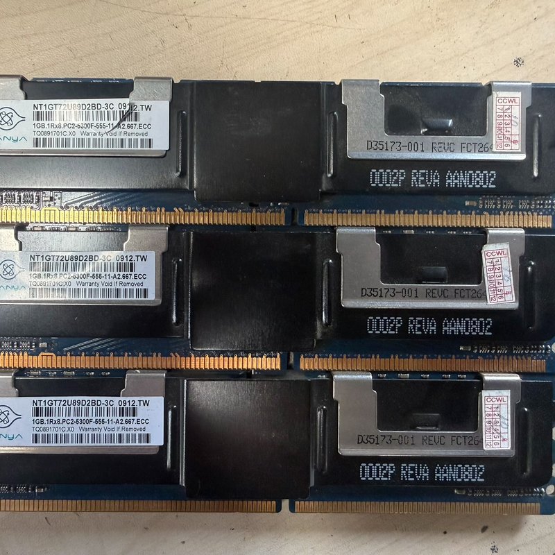 议价南亚Nanya DDR3 1GB ECC服务器内存条维修