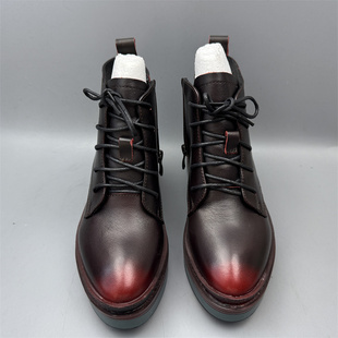 马丁靴头层牛皮女靴 百搭舒适休闲鞋 撤柜尾单真皮女鞋 时尚