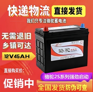 骆驼电瓶12V45AH长安之星宏光S骐达轩逸阳光K2蓄电池