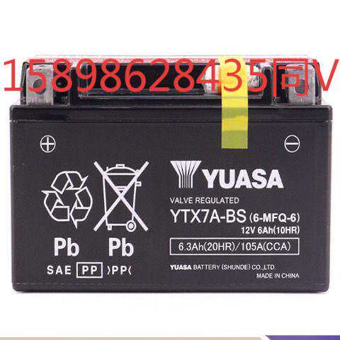 汤浅机车12V6AH电瓶免维