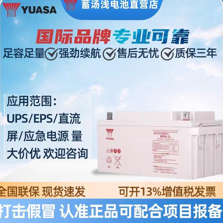 汤浅YUASA蓄电池NP7-12/12V38AH/65AH/100AH机房UPS消防专用/德顺