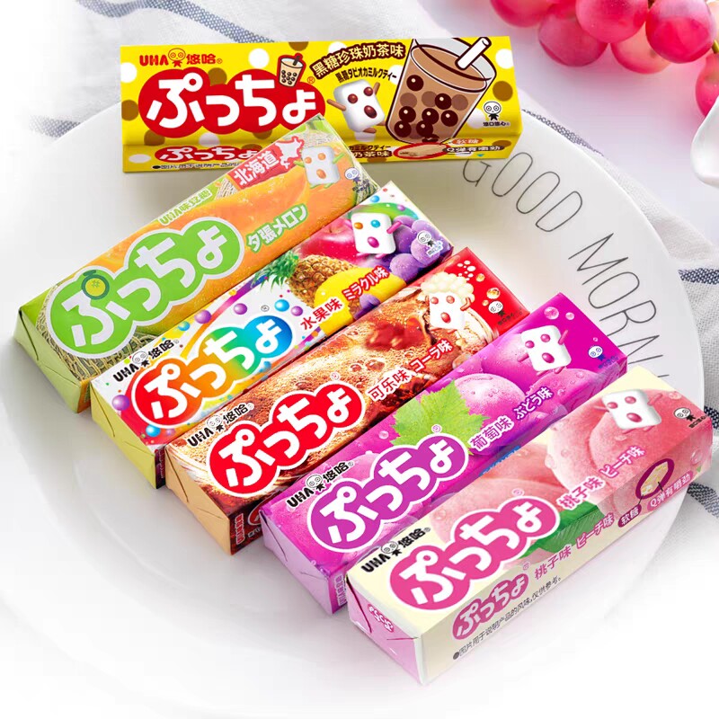 日本进口UHA悠哈普超软糖50g可乐葡萄水果味糖果零食临期特价清仓