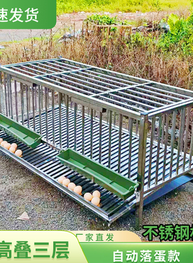 不锈钢鸡笼子家用室外鸡笼室外养通用兔笼户外加粗鸭笼养殖落蛋款