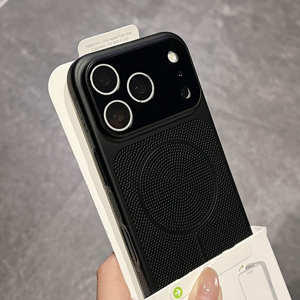 全包护镜大视窗散热网孔新款适用于iphone17promax手机壳苹果16pro新机情侣15创意14高级感13pro防摔保护套ip