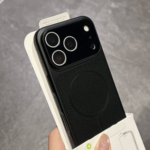 全包护镜大视窗散热网孔新款适用于iphone17promax手机壳苹果16pro新机情侣15创意14高级感13pro防摔保护套ip