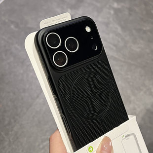 全包护镜大视窗散热网孔新款适用于iphone17promax手机壳苹果16pro新机情侣15创意14高级感13pro防摔保护套ip