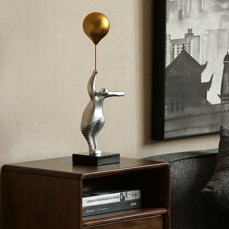 골목 트릭 현대적인 조명 럭셔리 인터넷 연예인 거실 기술 감각 치유 기능 창의적 귀여운 수지 작은 장식품