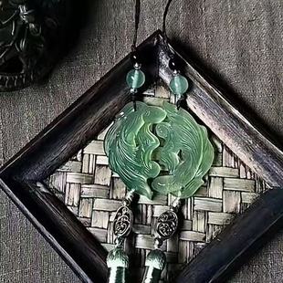 闺蜜古玉流苏双鱼玉佩雕刻双鱼玉佩合二为一情侣古风玉佩汉服压襟