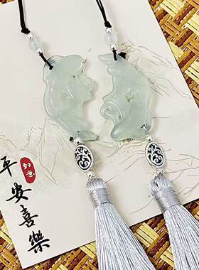 双鱼玉佩挂件闺蜜信物姐妹一对新中国风吊坠项链古风配饰情侣原创
