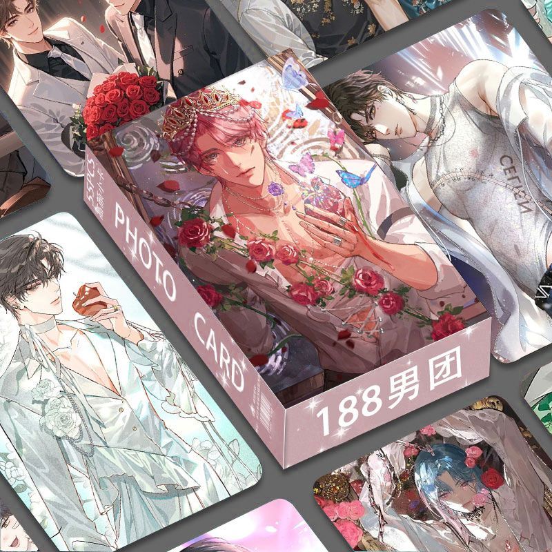 新款18男团高颜小卡5张盒