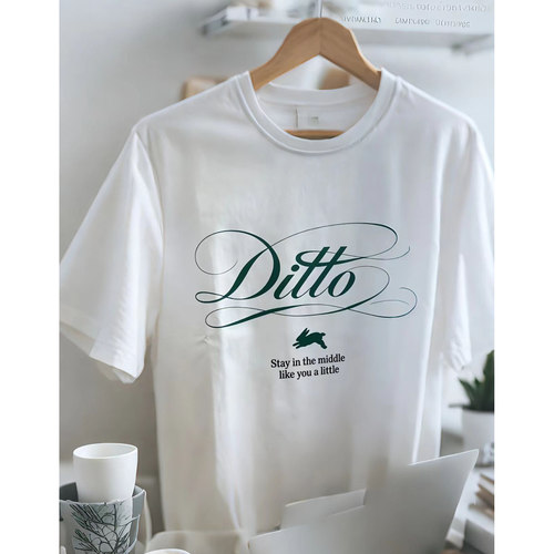 NewJeans 李惠仁姜海粼金玟池 ditto周边衣服短袖周边纯棉半袖T恤