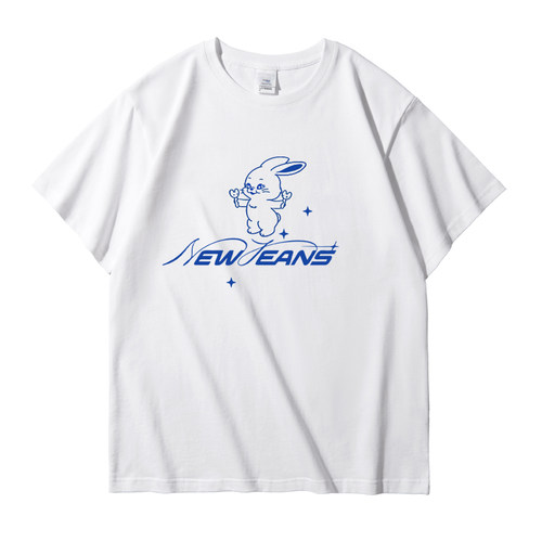 newjeans 金玟池Haerin应援周边T恤飞天小女警短袖圆领宽松上衣