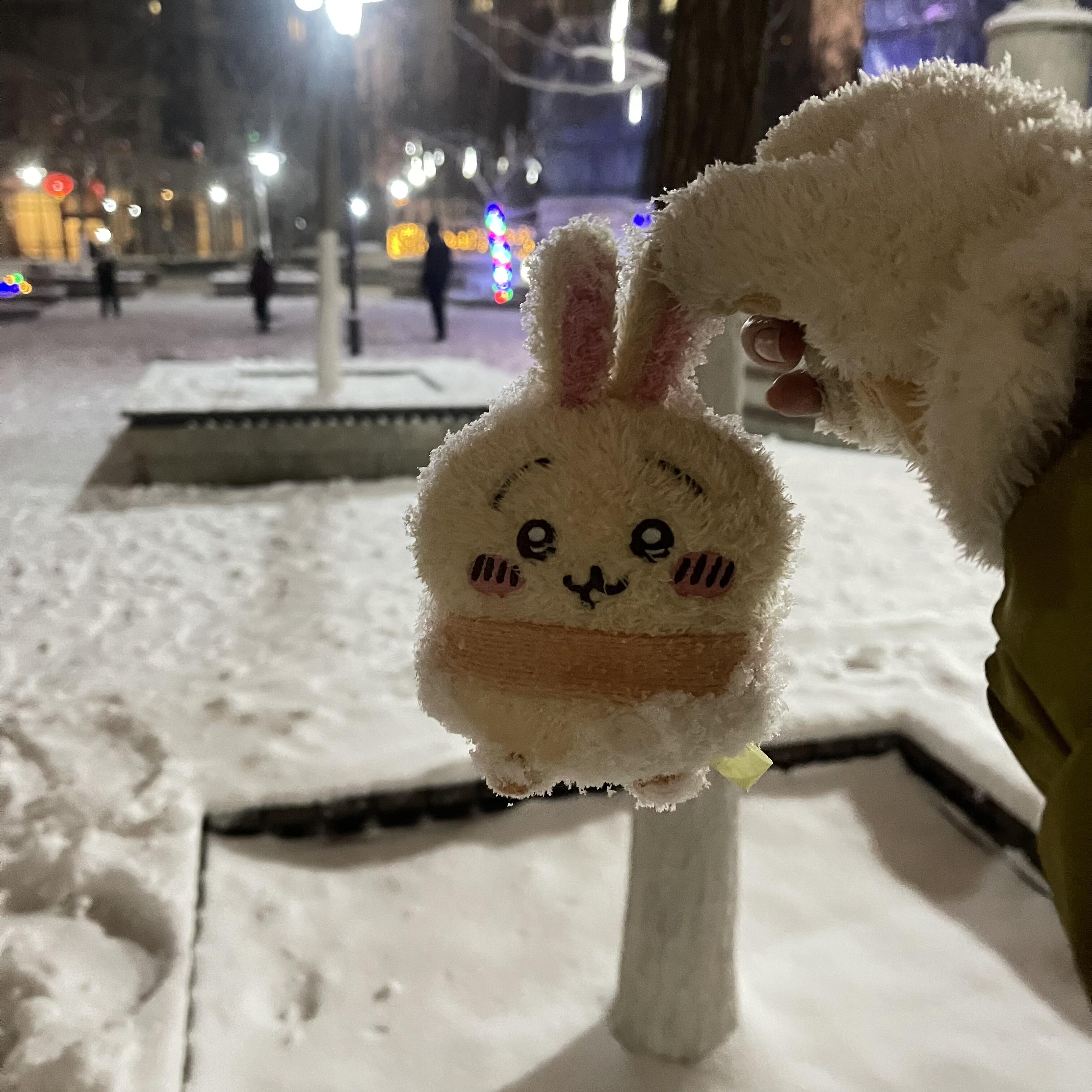 卡哇冬日围巾小八乌萨奇毛绒公仔