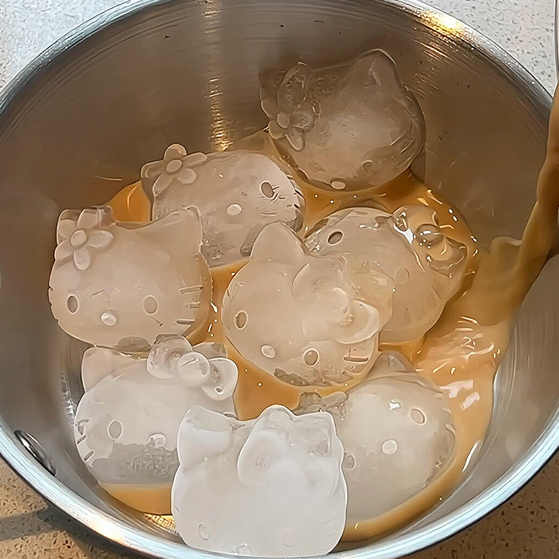 hellokitty冰格模具食品级家用软硅胶制冰格可爱卡通自制冰块神器