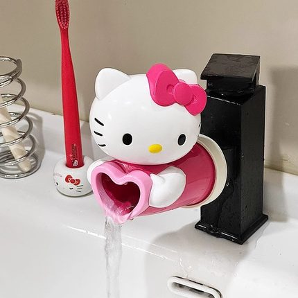 HelloKitty水龙头延伸器防溅水儿童化妆室洗脸盆可爱矽胶宝宝洗手