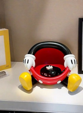 潮玩米奇钥匙收纳玄关摆件高级感客厅茶几装饰品钥匙首饰收纳盒