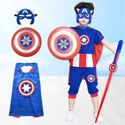 六一儿童套装男童超人衣服卡通