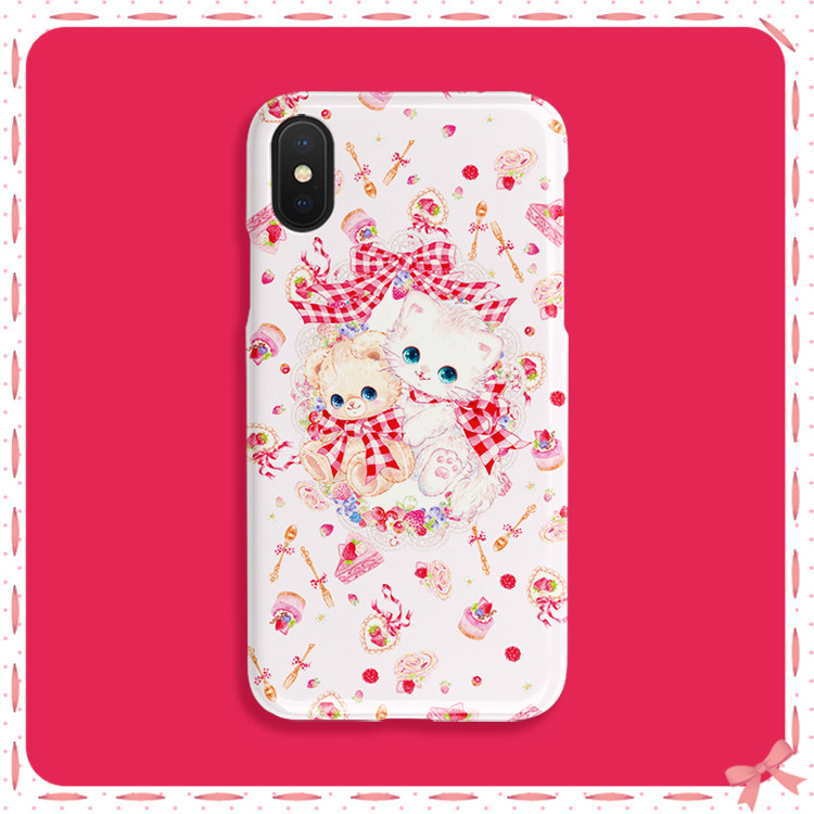 红蝴蝶结适用于iPhone13手机壳11promax软壳Lolita风8p/xs/12 14