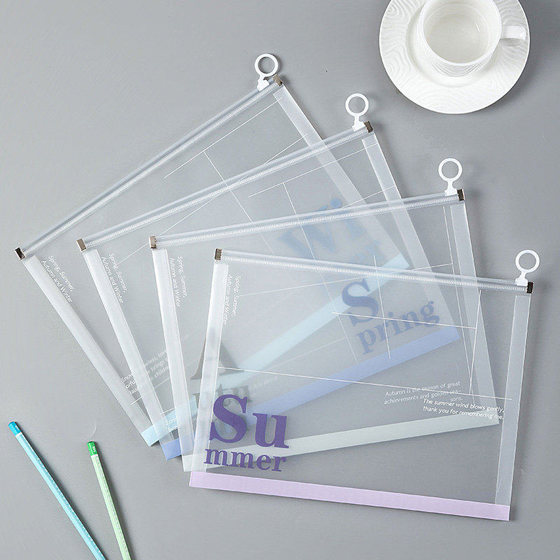 居家家A4文件袋防水透明