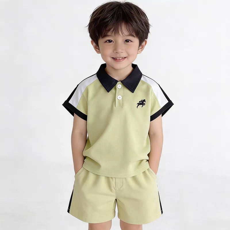 男童短袖夏装套装新款夏季衣服撞儿童POLO衫