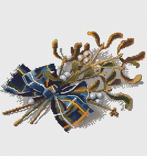 刘年锦绣正品法国DMC线自配十字绣套件非印花 槲寄生花束